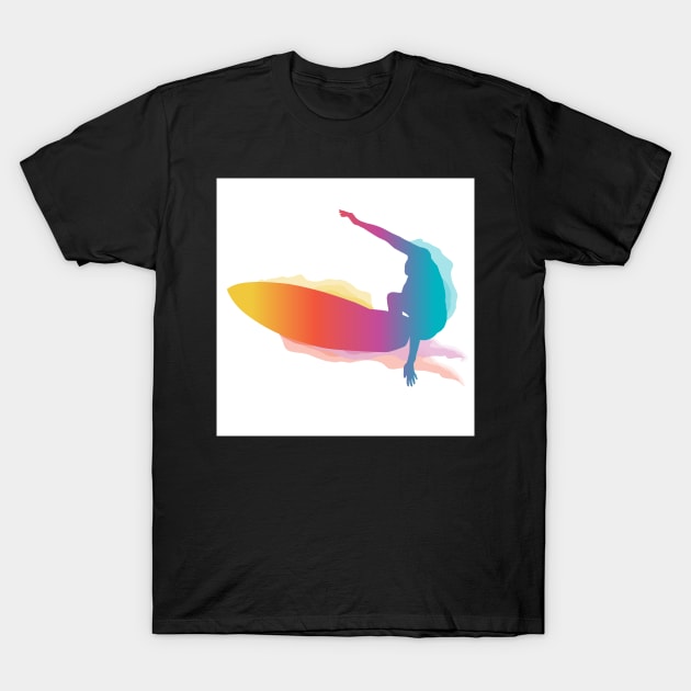 Surfer riding a big wave T-Shirt by homydesign